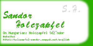 sandor holczapfel business card
